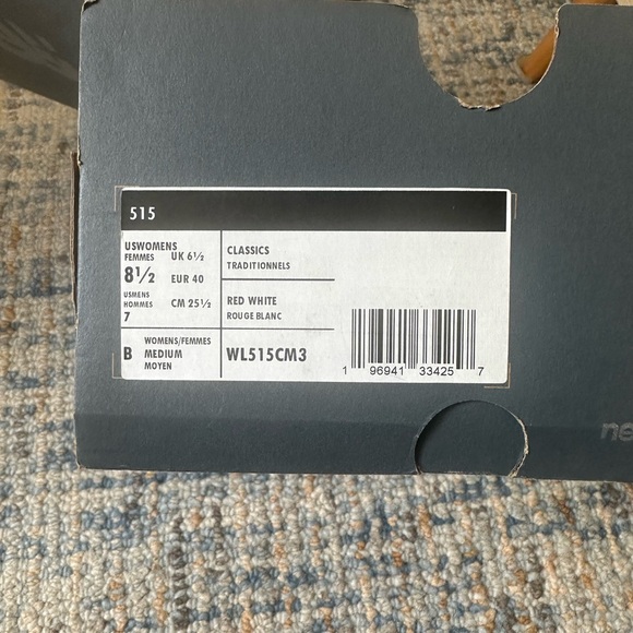 New Balance Maroon and White Sneakers - Picture 6 of 8